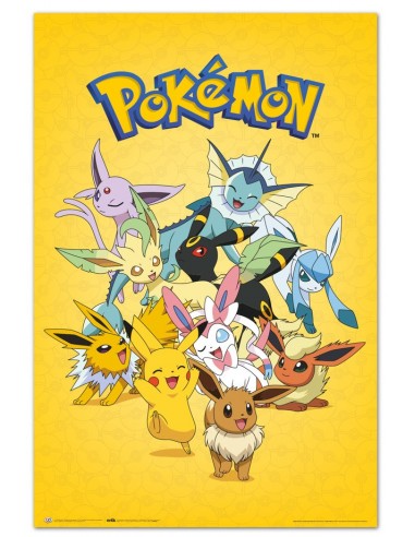 Poster Pokemon Evoluciones Eevee 61x...