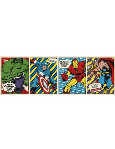 Poster Puerta Marvel Comics Triptico...