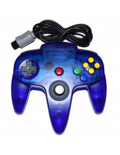 Mando tipo Gamecube USB azul oscuro transparente