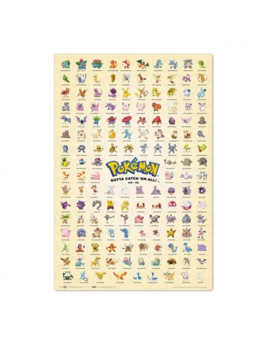 Poster Pokemon Primera Generacion...
