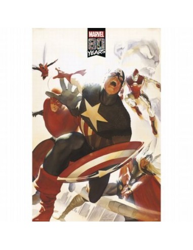 Poster Marvel 80 años Avengers...