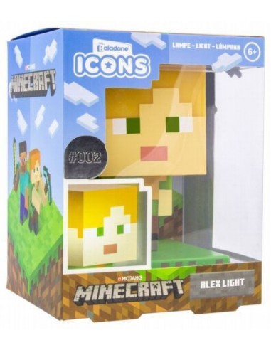 Lámpara Minecraft 3D Icon Alex